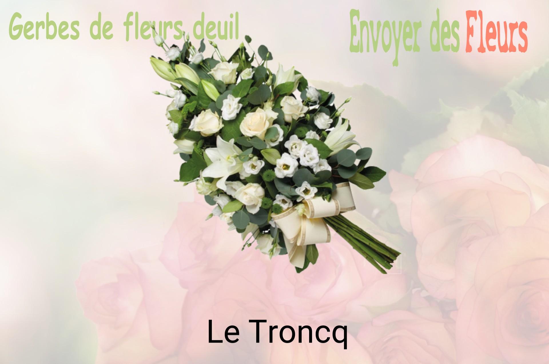 Gerbe de fleurs de deuil livrée à Le Troncq